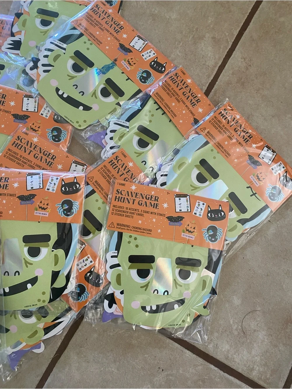 Halloween Frankenstein Scavenger Hunt Game - Green - Party Supplies See Details